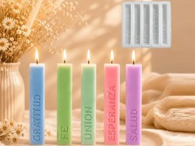 Molde silicona 5 velas intenciones